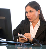 woman working at computer woman working at computer